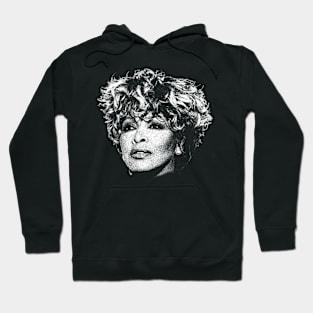 Tina Turner Pencil Drawing Hoodie